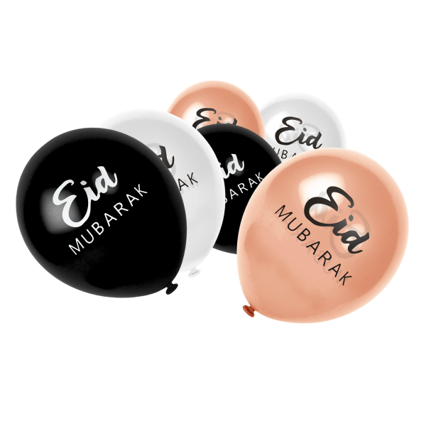 15_white_black_rose_gold_eid_balloons