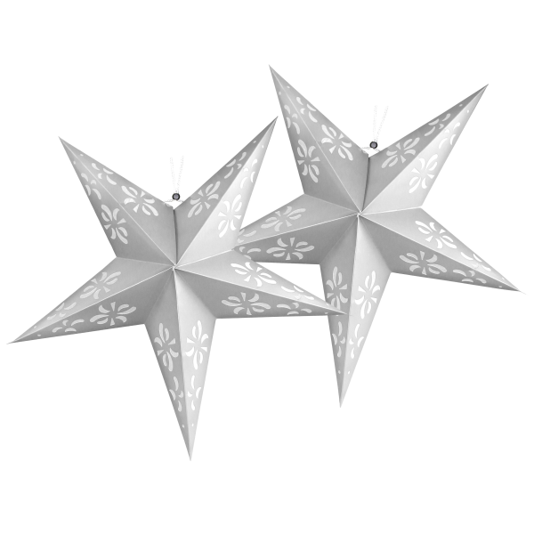 silverhangingstarsx2